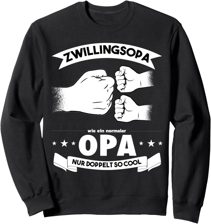 Opa von Zwillingen Zwillingsopa Baby Party Twin Sweatshirt