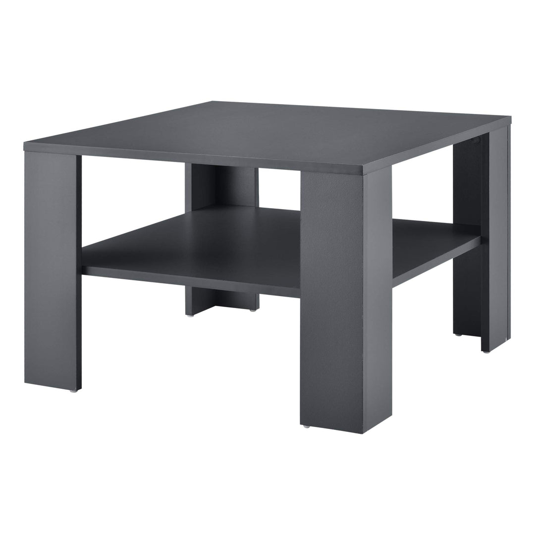 [en.casa] Couchtisch Aachen Beistelltisch 60x60x40 cm Wohnzimmertisch mit Ablage Sofatisch Kaffeetis