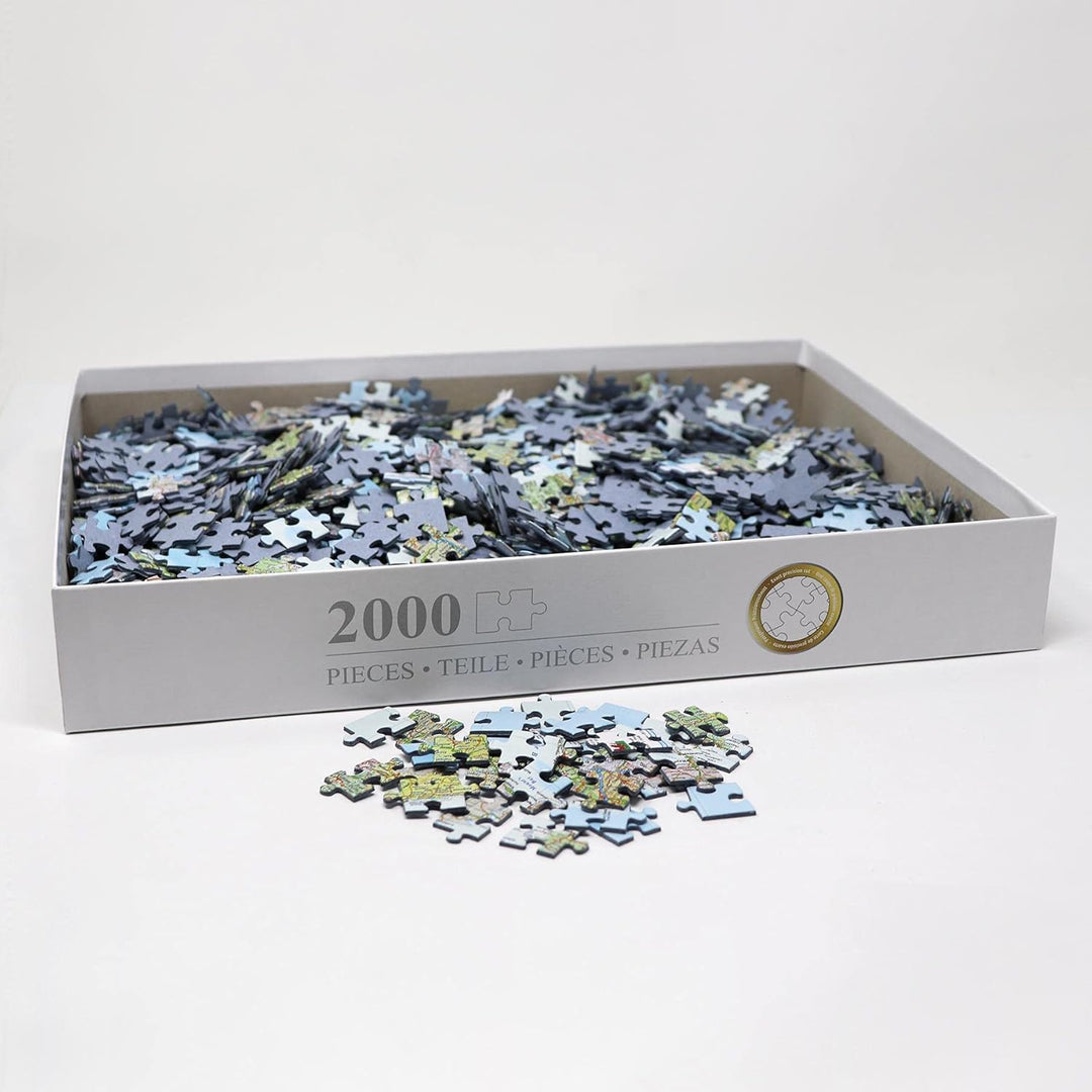 Close Up UK Karte Puzzle 2000 Teile MAPS IN Minutes, Great Britain (68,8cm x 96,6cm), Puzzle 2000 Te