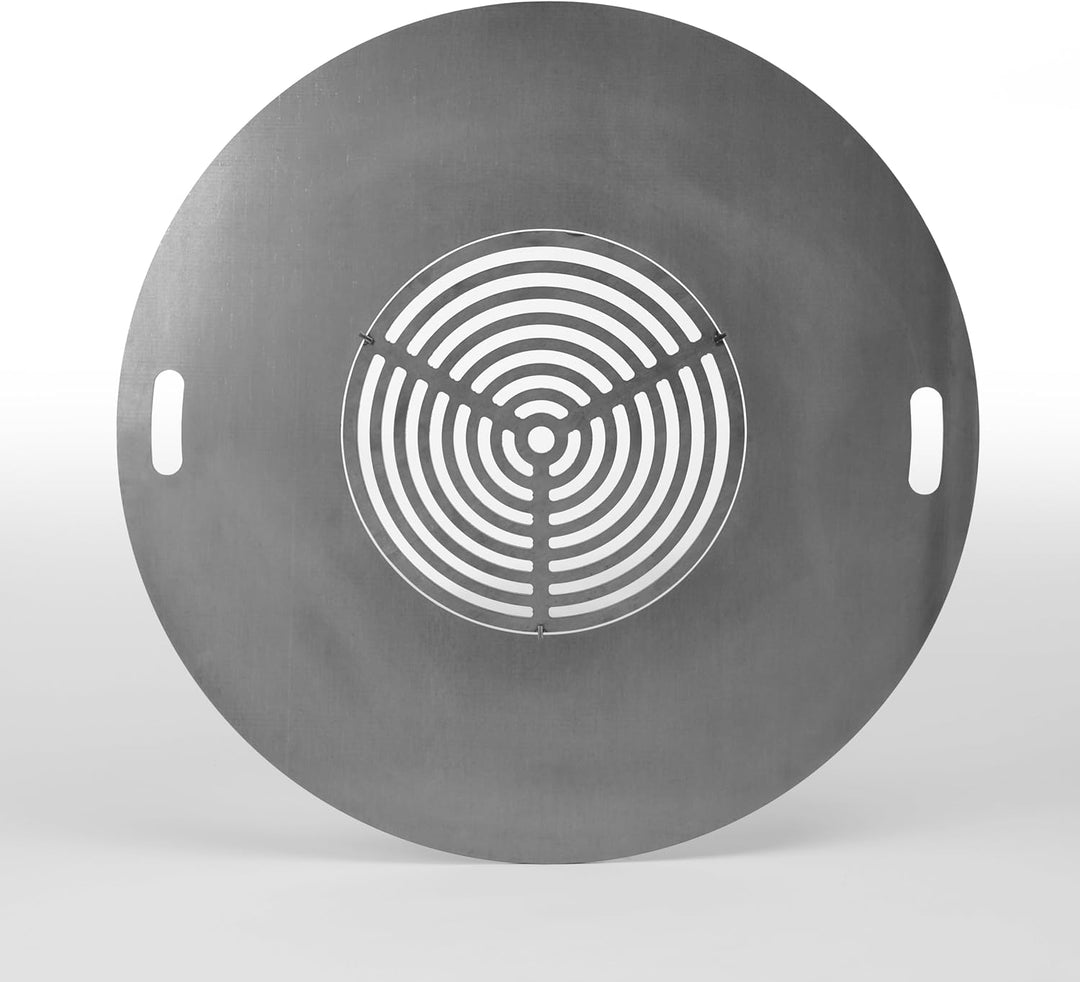 Feuerplatte 98 cm (100 cm) cm für Feuerschale und Feuertonne - Grillring - Plancha Grillplatte für F
