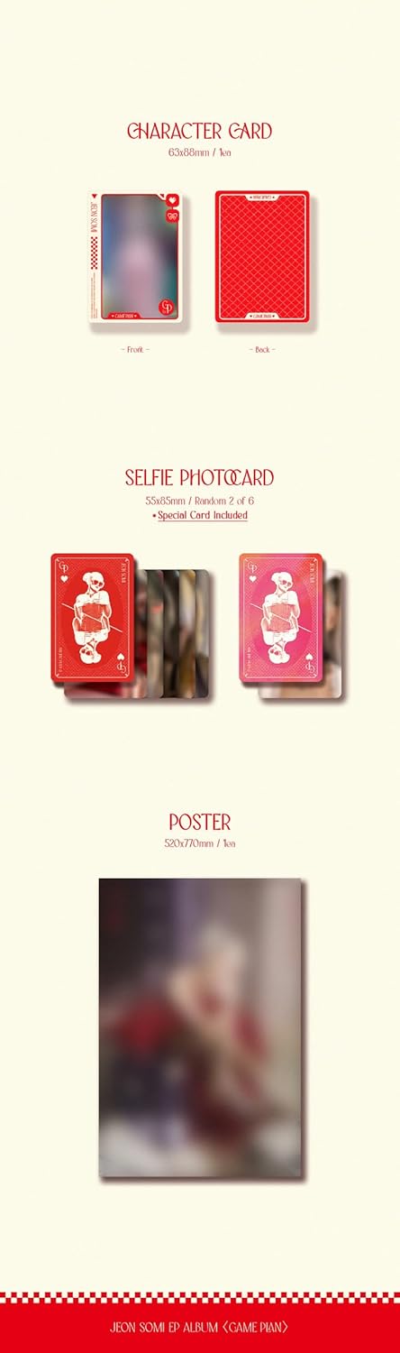 Jeon Somi GAME PLAN EP Album Contents+Photocard+etc+Tracking Sealed SO MI (PHOTOBOOK SET(Red+Black))