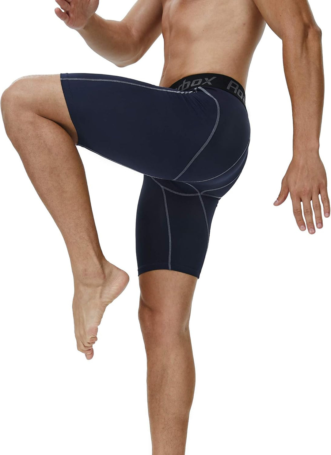 Roadbox 1 oder 3 Pack Herren Kompressionsshorts, Schnelltrocknendes Baselayer Unterhose Tights Kurz
