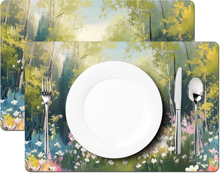 KitchenYeah© Platzsets Abwaschbar 6-Teilig 45x30 cm Tischsets Platzdeckchen Platzset Unterlage Tisch