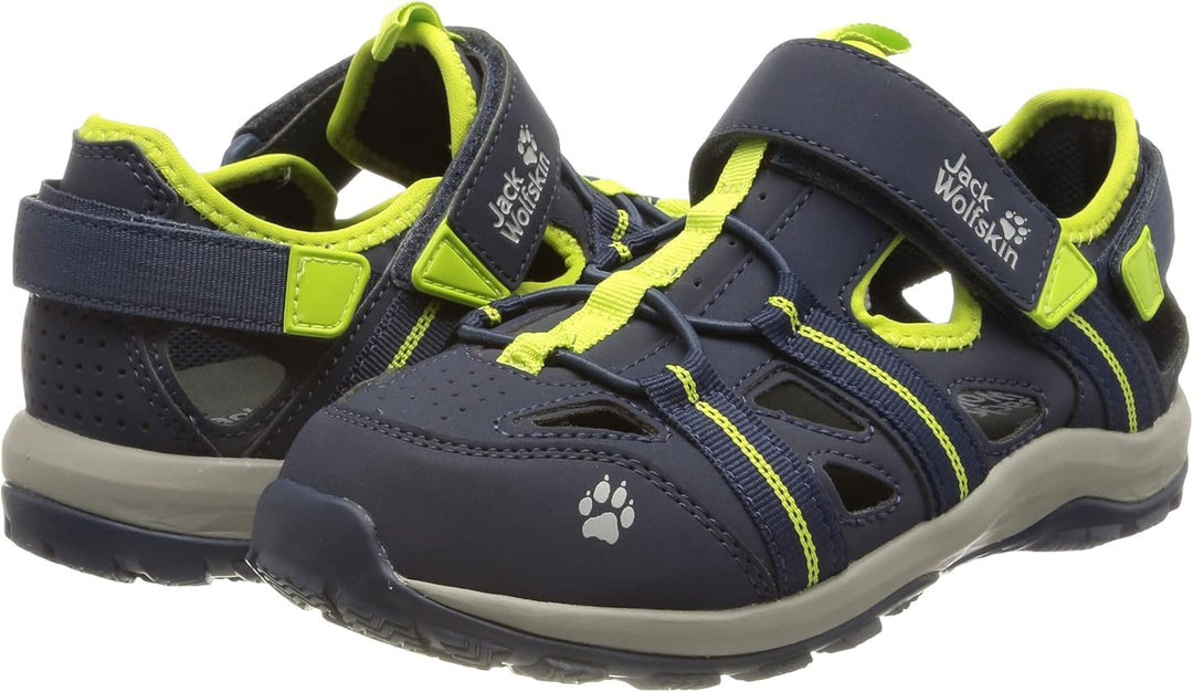 Jack Wolfskin Unisex Kinder Sun Climber K Sandale 31 EU Blue Lime, 31 EU Blue Lime