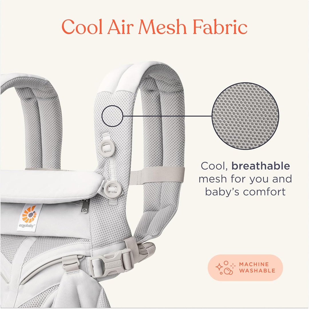 Ergobaby Babytrage, Omni 360 Cool Air Mesh mit 4 Positionen für Neugeborene bis Kleinkinder (0-4 Jah