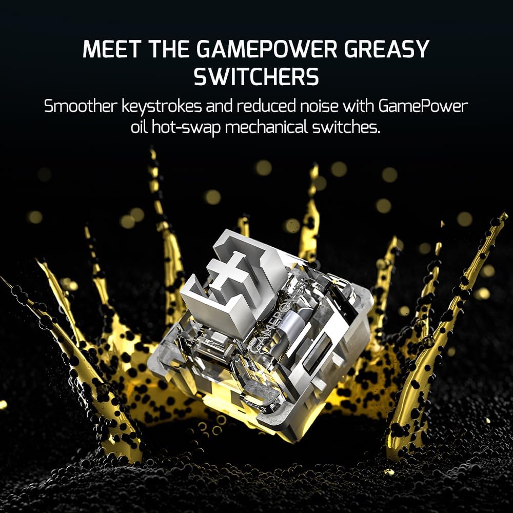 GAMEPOWER Gasket Pro X Kabellose Mechanische Gaming Tastatur, 75% Layout, Triple Mode Wireless, Blue