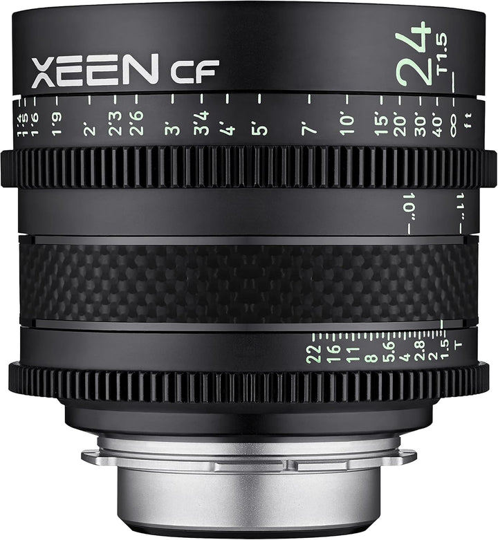 XEEN CF Cinema 24mm T1,5 Canon EF Vollformat – professionelles Cine-Objektiv – Carbon Linsenzylinder
