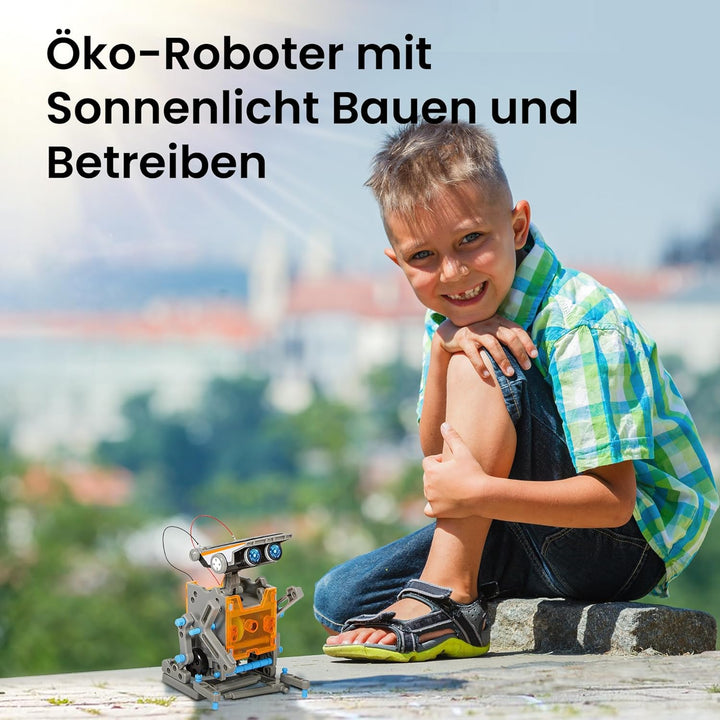 Sillbird Solar Roboter Kinder Spielzeug, 12-in-1 STEM Konstruktion Bauset, 190 Stücke Lernspielzeug