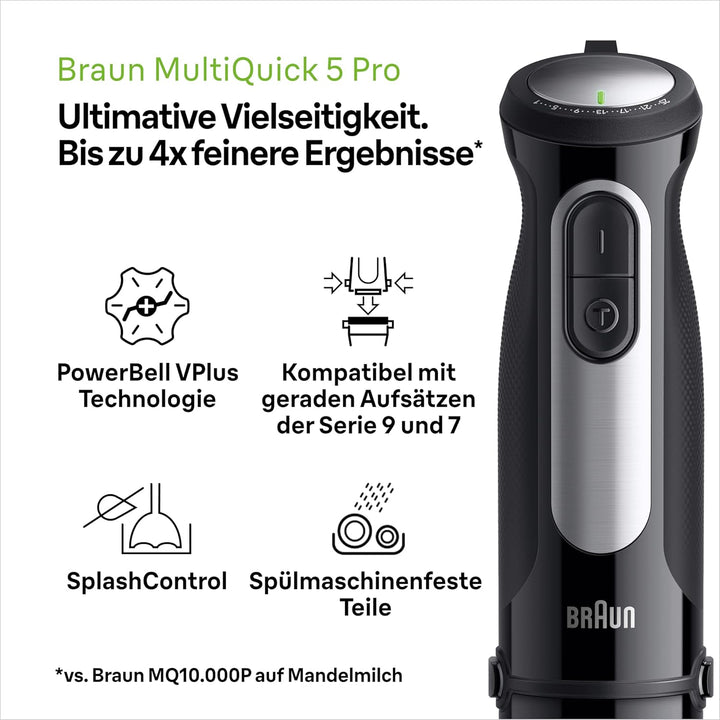 Braun MultiQuick 5 Pro MQ55755M, Stabmixer mit 25 Geschwindigkeitsstufen, Easy Click System Plus, 10