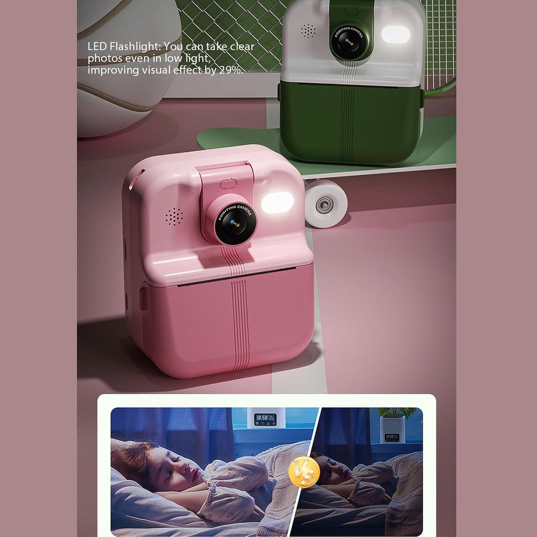 Sofortbildkamera, 48 MP HD Sofortbildfoto Digitalkameras, 2,4 Zoll IPS Bildschirm, Selfie Sofortbild