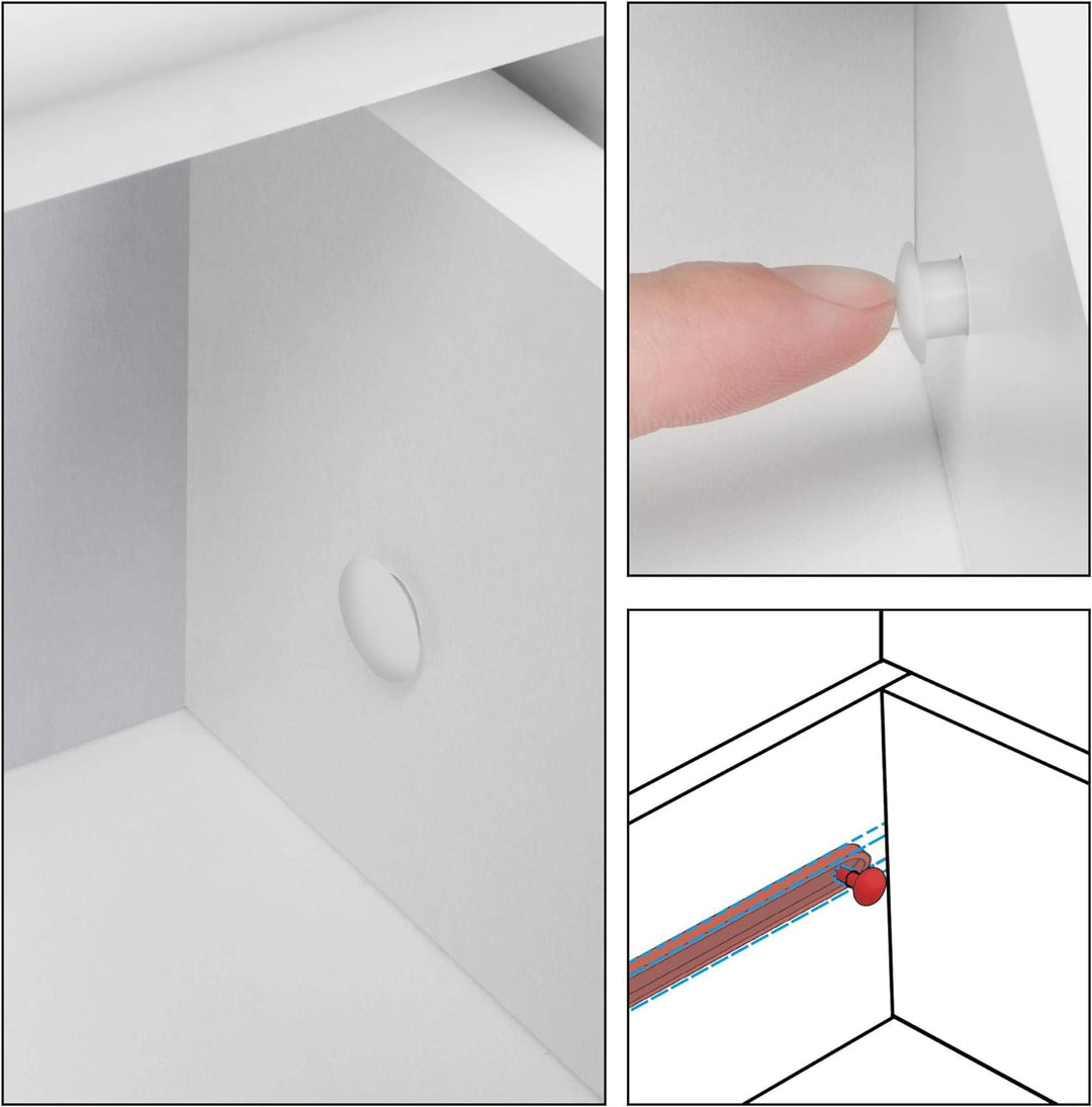 Yaheetech Nachttisch mit Schublade, Beistelltisch mit Ablage, Nachtkonsole Kommode Sofatisch, 40 x 3