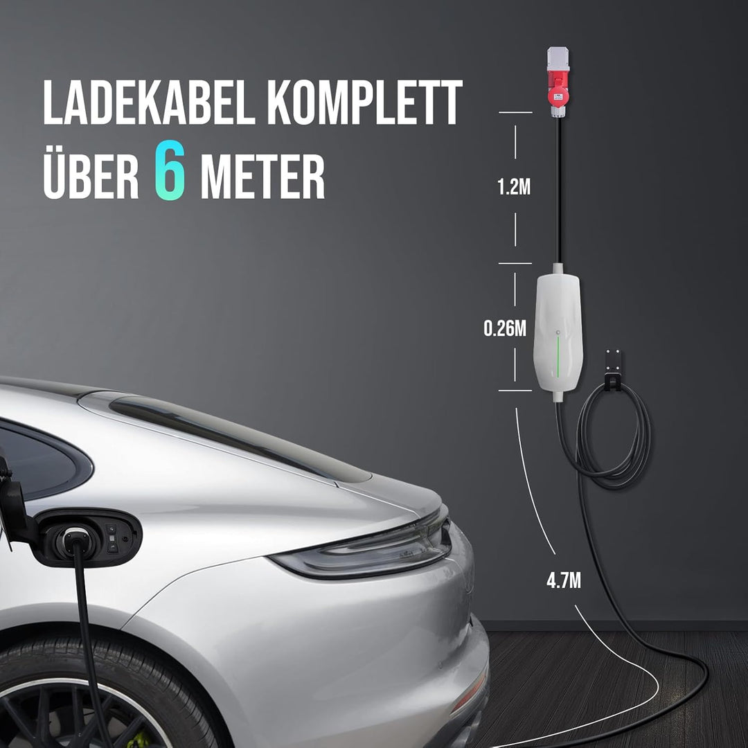 Teskee EV-Ladegerät Typ 2 Tragbare EV-Autos Heim-Ladestation Wallbox mit Tragetasche für alle Elektr