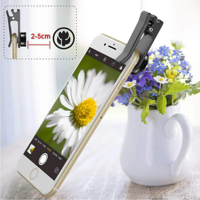 APEXEL 6 in 1 Handy-Objektiv-Kit, Super 205 ° Fischaugenobjektiv + 140 ° Weitwinkelobjektiv und 25x