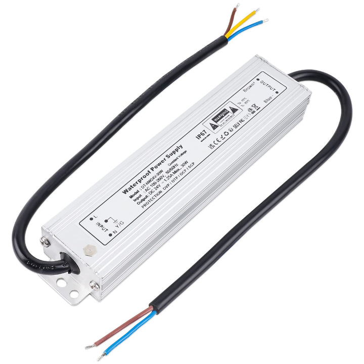 VARICART IP67 Wasserdichter LED Trafo 24V 30W 1.25A LED Treiber Netzteil, Ultra Dünn Konstantspannun