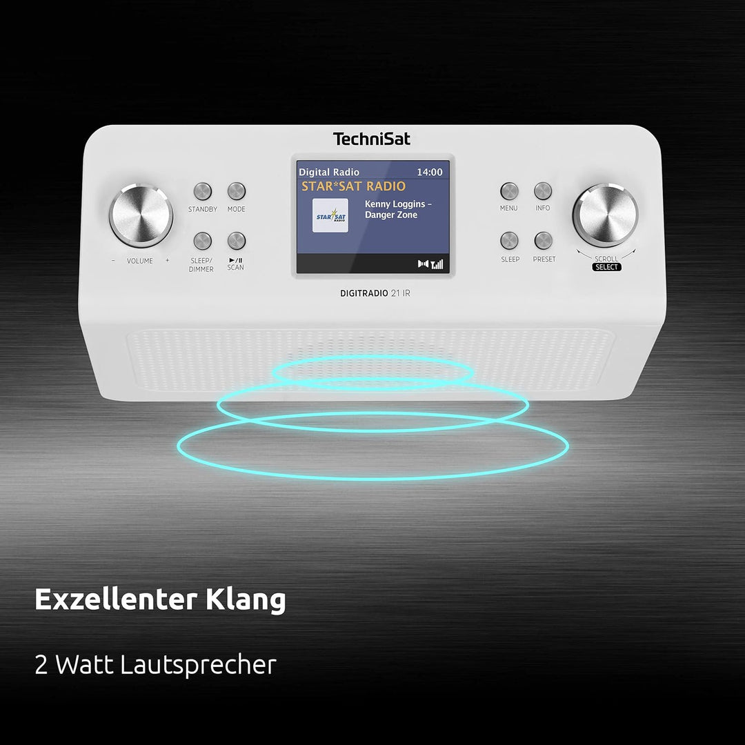 TechniSat DIGITRADIO 21 IR - Küchenradio (Unterbauradio inkl. Montageplatte, Internetradio DAB+, DAB