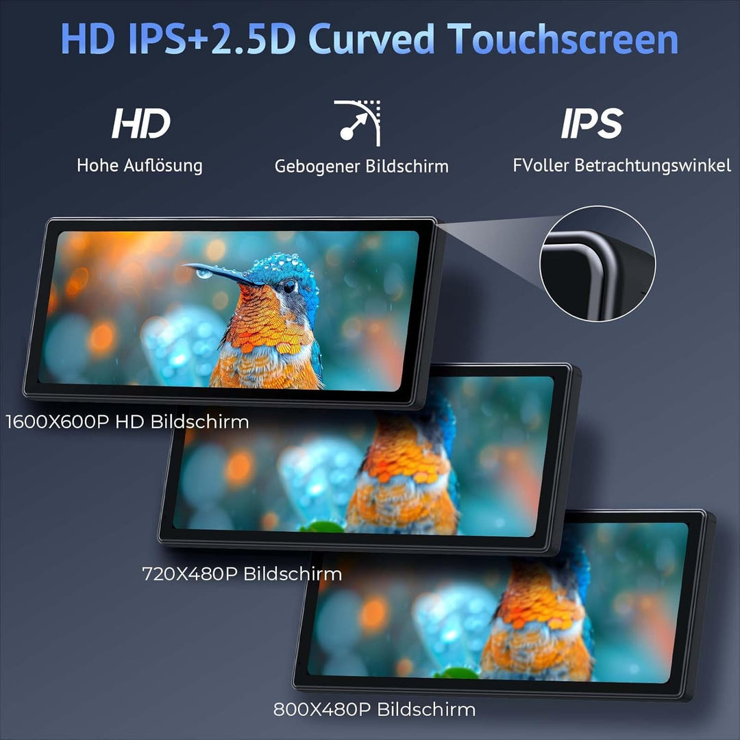 10.26 Zoll CarPlay Display kompatibel mit Apple CarPlay & Android Auto,IPS Car Play Display mit 1080