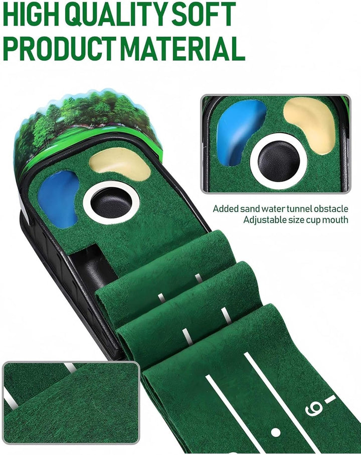 275x35CM Indoor-Golfmatte – Professioneller Übungsrasen für Zuhause, Büro und Garten | rutschfeste G