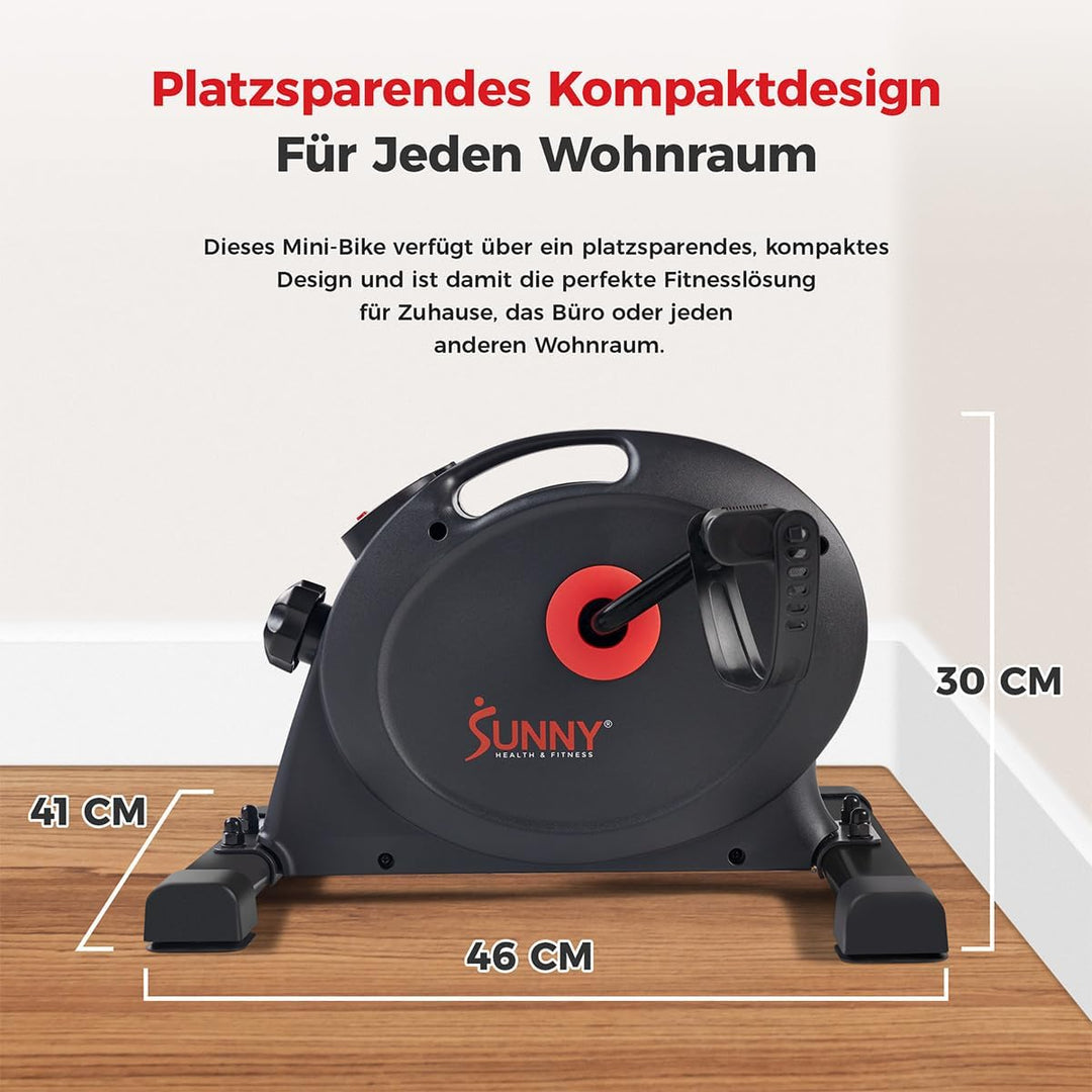 Sunny Health & Fitness Smart-Heimtrainer, Untertisch-Mini-Pedaltrainer mit Doppelfunktion für Senior