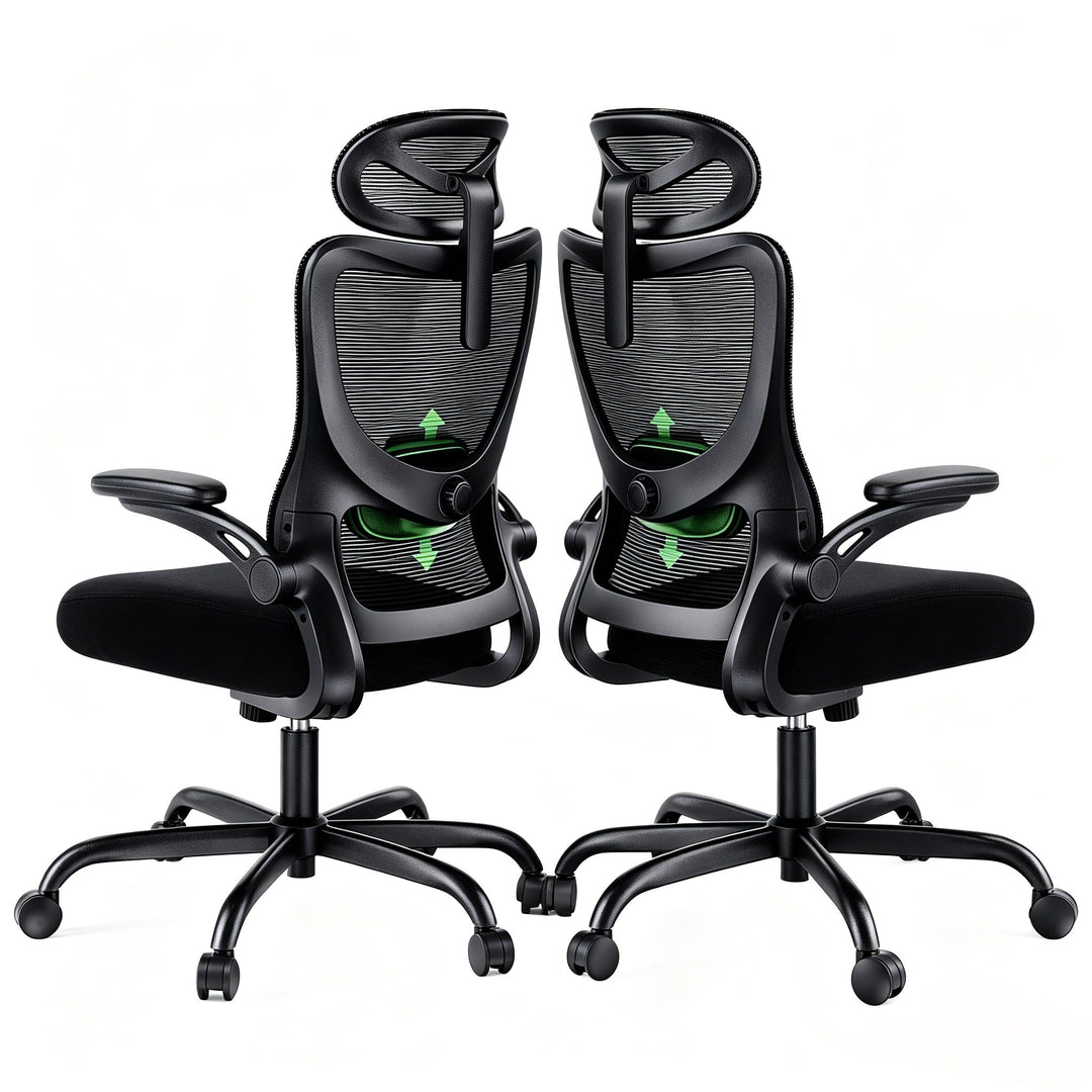 Marsail Bürostuhl Ergonomisch Schreibtischstuhl: Ergonomischer Bürostuhl mit 2D-Kopfstütze, 2D-Lende