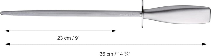 WMF Grand Gourmet Wetzstahl 36 cm, Wetzstab für Messer, Edelstahlgriff, Stahllänge 23 cm ohne Gravur