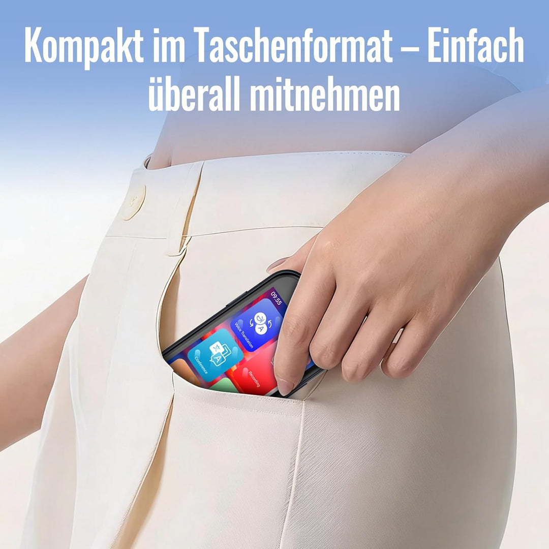 SKARA Sprachübersetzer Gerät ohne Internet, Echtzeit Übersetzer mit Sprachausgabe, 137 Sprachen & Ak
