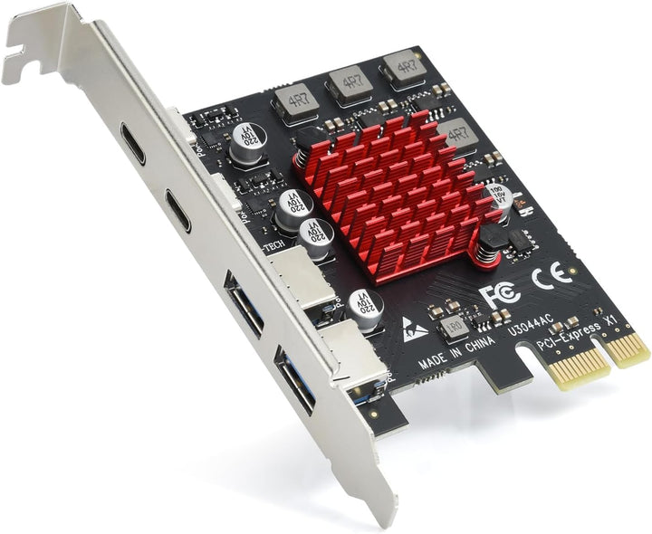 ELUTENG 4 Ports USB 3.1 PCI Express Erweiterungskarte(2 x USB C, 2 x USB A), Superspeed 10Gbps PCIE