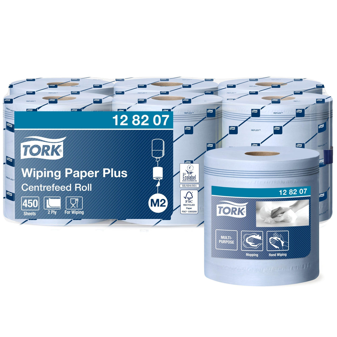 Tork 128207 Starke Mehrzweck Papierwischtücher für das M2 Innenabrollung Spendersystem / 2-lagiges s