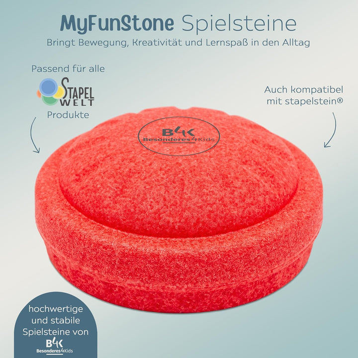 Stapelwelt MyFunStone Spielstein Balancierstein, Besonderes4Kids, kompatibel mit anderen Balancierst