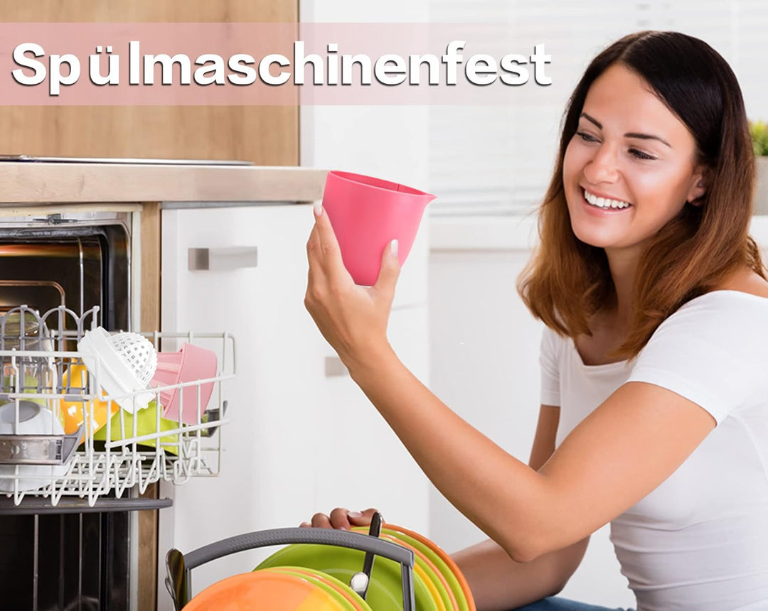 Lechin Zitronenpresse - Einzigartiger Zitruspresse in Zitronenform - Manueller Entsafter mit zwei Pr