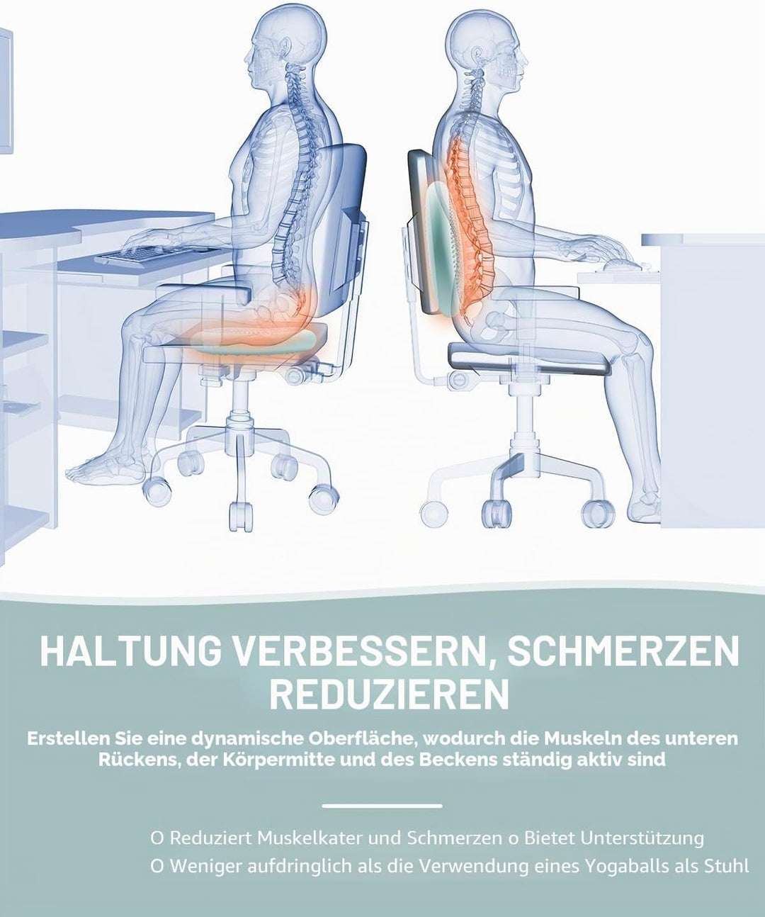 Balance Kissen Mit Pumpe, Comfy-Touch, 33cm Durchmesser, Wackel-Stabilitätskissen für Physiotherapie