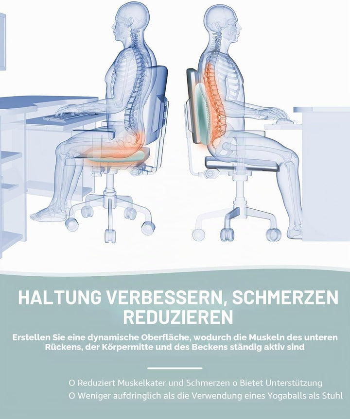 Balance Kissen Mit Pumpe, Comfy-Touch, 33cm Durchmesser, Wackel-Stabilitätskissen für Physiotherapie