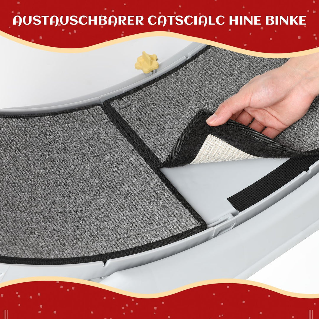 80 * 80cm Zoll Katzenräder für Indoor-Katzen, Plastik Katze Übung Laufband Rad mit Teppich Startbahn