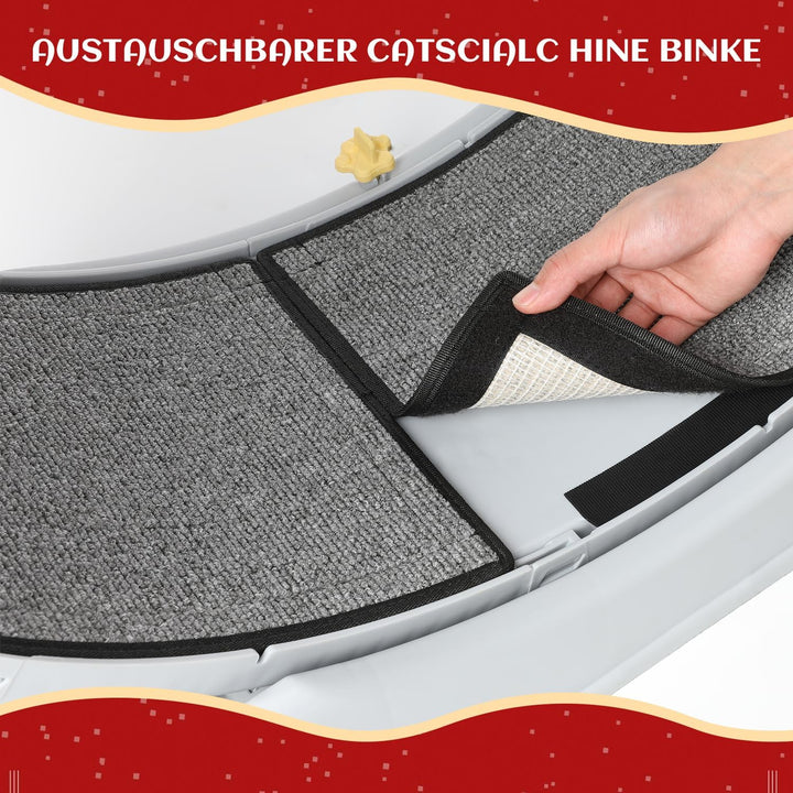 80 * 80cm Zoll Katzenräder für Indoor-Katzen, Plastik Katze Übung Laufband Rad mit Teppich Startbahn