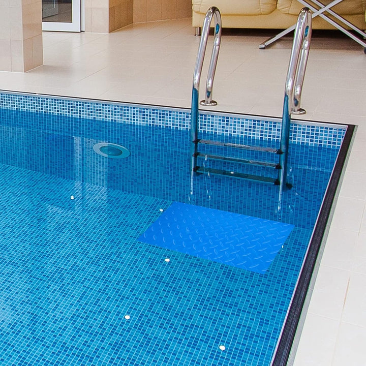 SAVITA 9 x 36 Zoll Schwimmbadleiter Matte, Leiterunterlage Pool Schutzmatte mit Rutschfester Textur