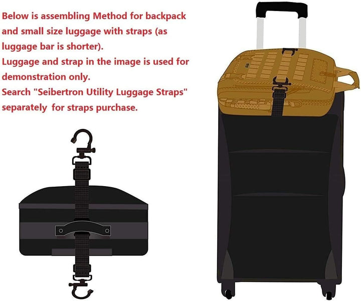 Seibertron Molle Multifunktions Umhängetasche Oder Rucksack Airport Friendly Schultertasche, Aktenta
