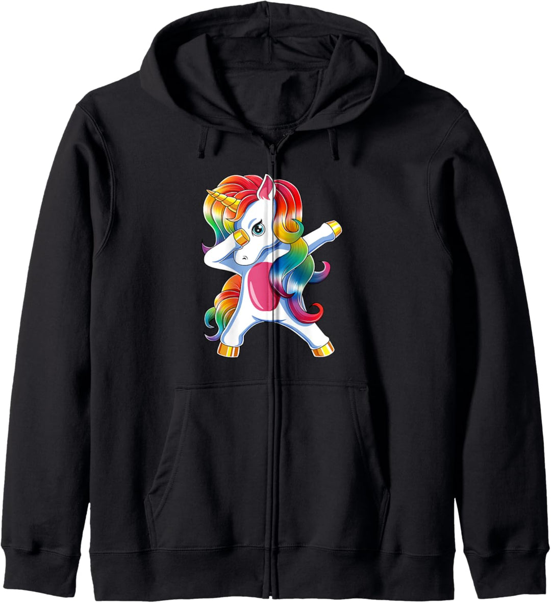 Dabbing Unicorn Lustiger Dab Tanz Regenbogen Einhorn Kapuzenjacke