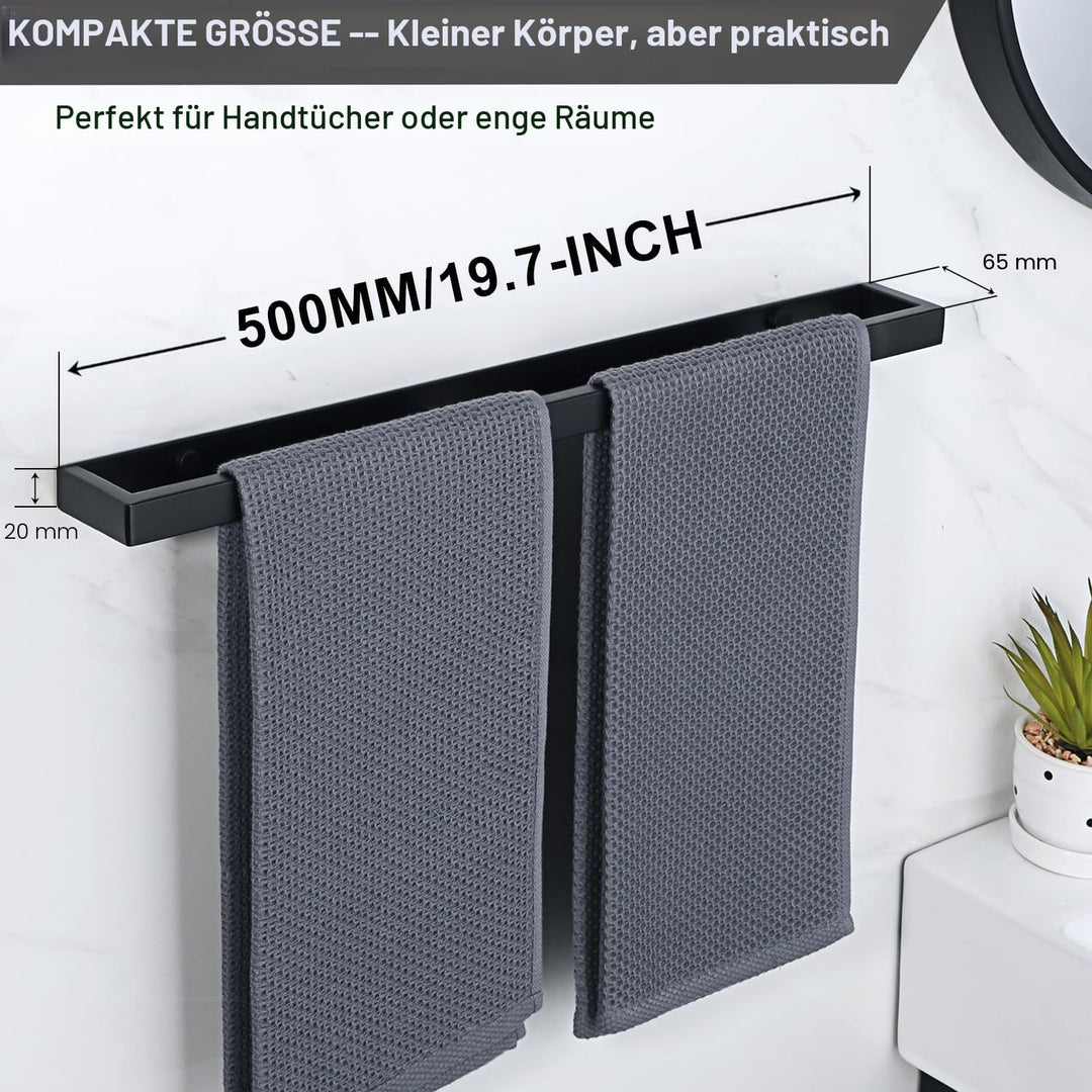 SAYAYO Handtuchhalter Schwarz Handtuchstange Gästehandtuchhalter Wandmontage Edelstahl Badetuchhalte