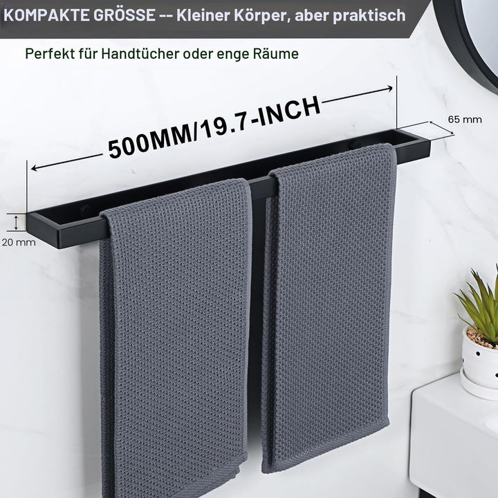 SAYAYO Handtuchhalter Schwarz Handtuchstange Gästehandtuchhalter Wandmontage Edelstahl Badetuchhalte