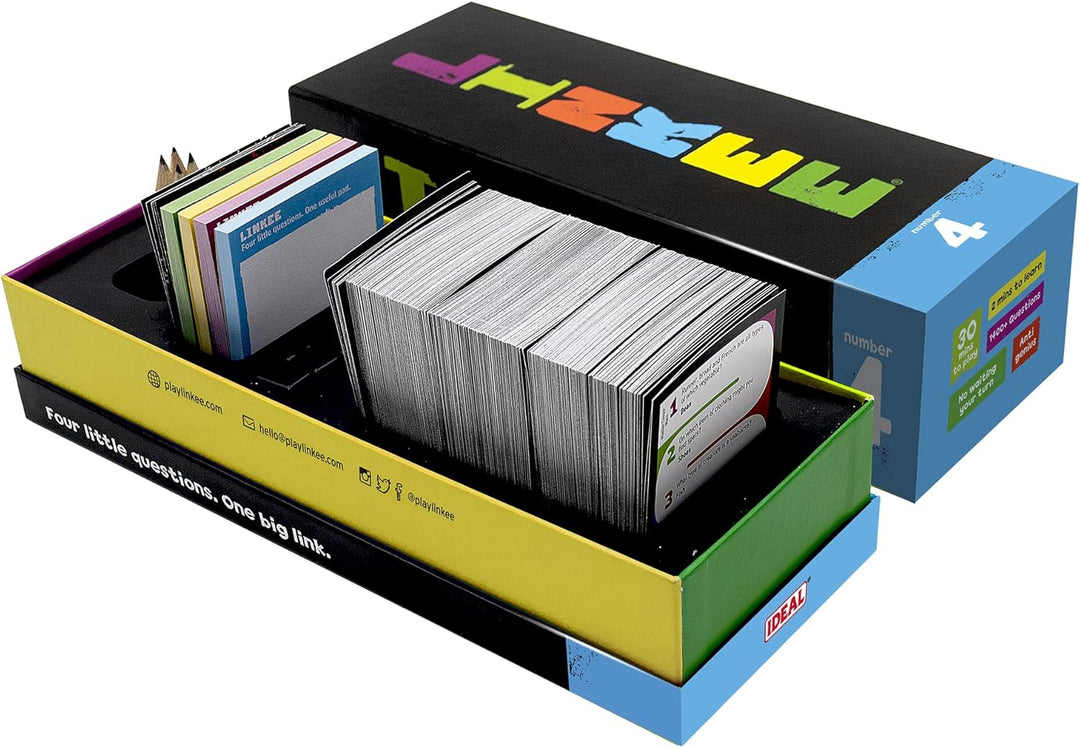 John Adams IDEAL, LINKEE Trivia Game: Four Little Questions, with one Big link!, Family Games, for 2