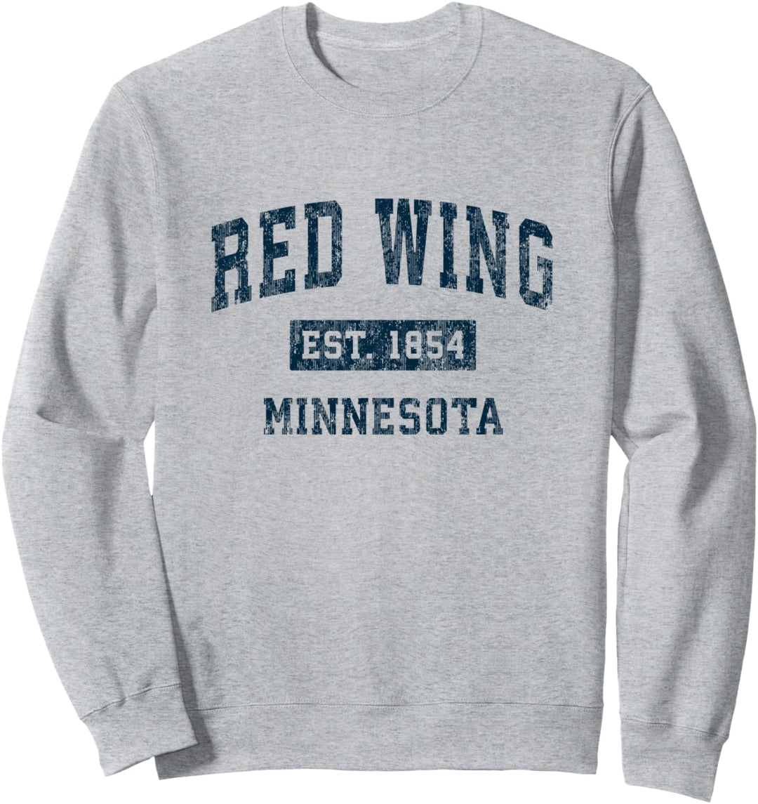 Red Wing Minnesota MN Vintage-Sportdesign, Marine-Druck Sweatshirt