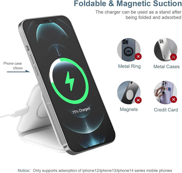 Neueste 3 in 1 Faltbare Magnetische Kabellose Ladestation,Ankilo Faltbare Wireless Ladepad Kompatibe