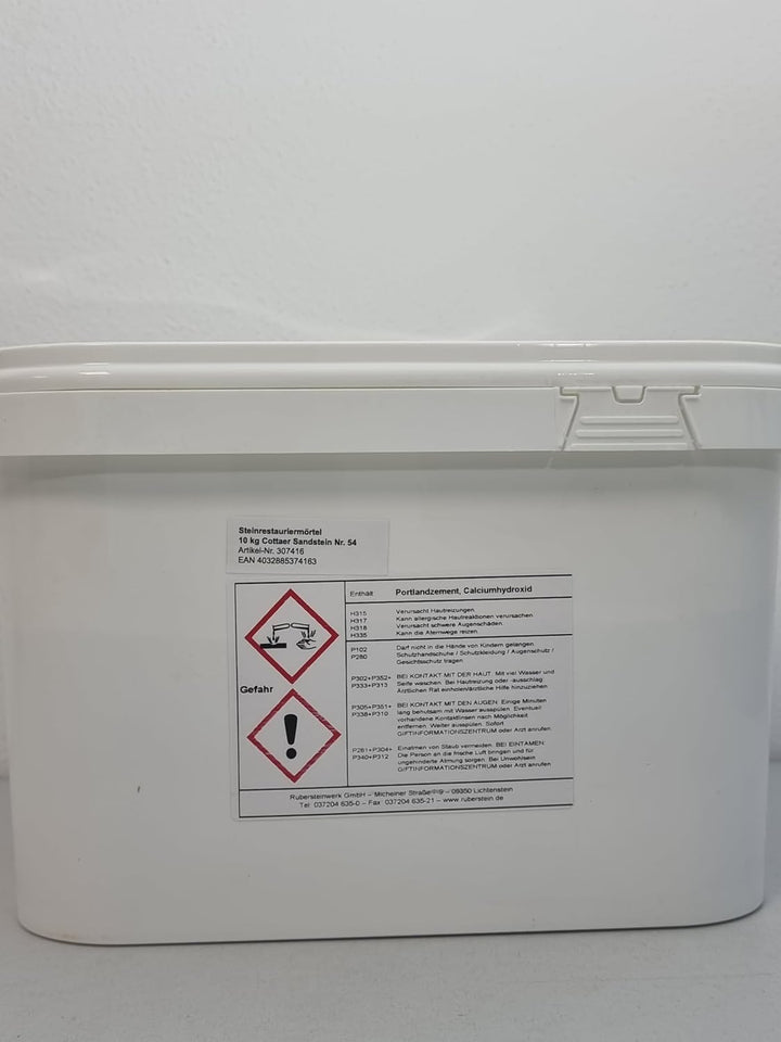 Ruberstein Steinrestauriermörtel/Reparaturmörtel/Mörtel für Sandstein 10 kg im Eimer (Cottaer Sandst