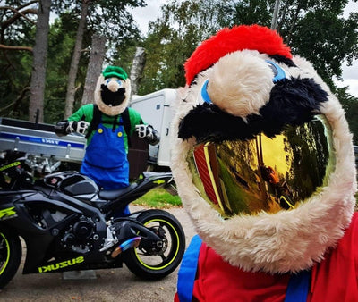 FunnyRiders Stoff-Cover für Motorradhelm - Lustiger Helm-Überzug, toller Hingucker - Zubehör für Mot