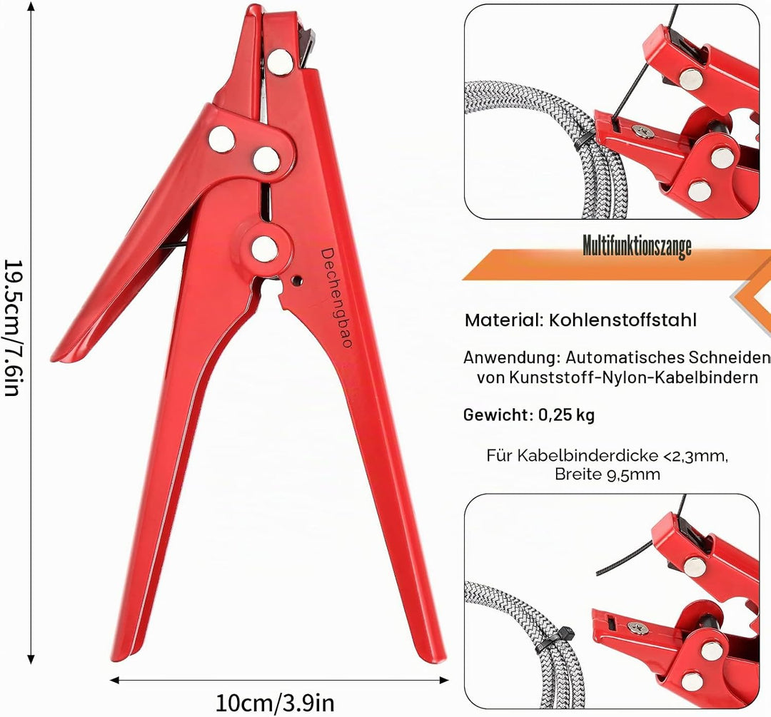 Kabelbinder-Werkzeug, Dechengbao Kabelbinder-Werkzeug und Spann- und Schneidwerkzeug für Kunststoff-