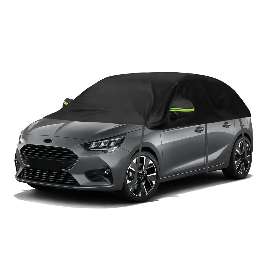 Halbe Autoabdeckung Ersatz Passend für Ford Focus Hatchback 1999-2025, Sonnenfest Hälfte Halbgarage,