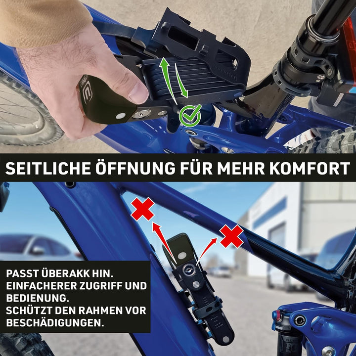 UR476B Innovatives Fahrradschloss mit/ohne Alarm 120dB Hi-Tech, Faltschloss Fahrrad 2-in-1 Hohe Sich