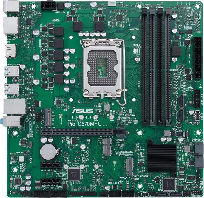 ASUS Pro Q670M-C-CSM Business-Mainboard Sockel Intel LGA 1700 (Micro-ATX, PCIe 4.0, DDR5, Intel-vPro