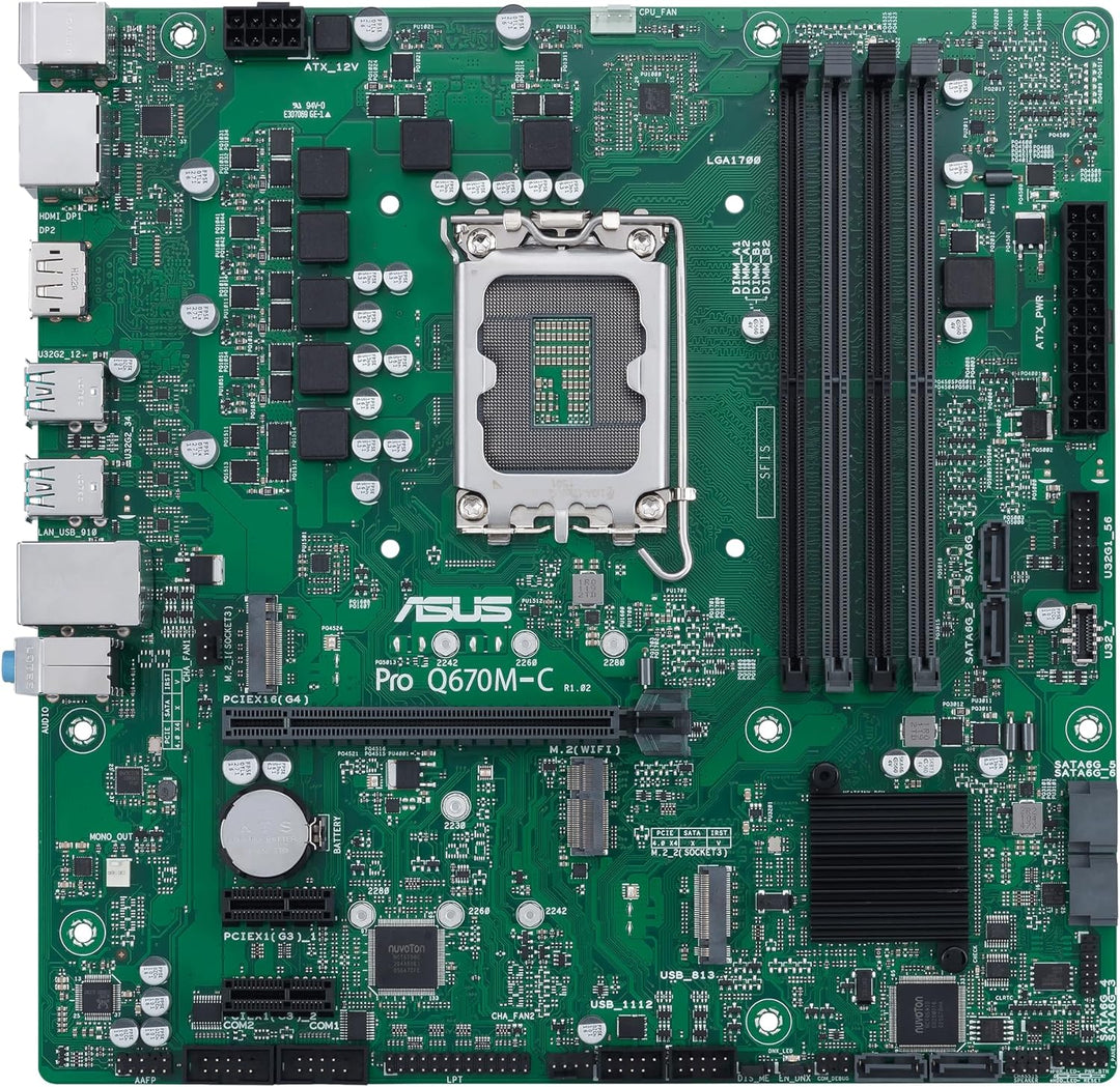 ASUS Pro Q670M-C-CSM Business-Mainboard Sockel Intel LGA 1700 (Micro-ATX, PCIe 4.0, DDR5, Intel-vPro