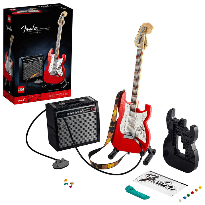 LEGO Ideas Fender Stratocaster, DIY-Gitarren-Kit, Modell-Musikinstrument für Jugendliche und Erwachs