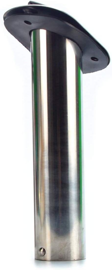 FreeTec 30 Grad Rutenhalter Edelstahl Bootsrutenhalter Boot Rutenständer mit Deckel und montieren Sc